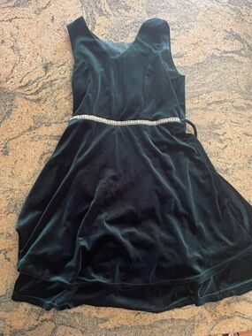 Speechless Emerald Green Velvet Dress with Rhinestone Waist